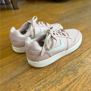 Nike Ebernon Low 'Particle Beige' Pink and White Women's Sneakers